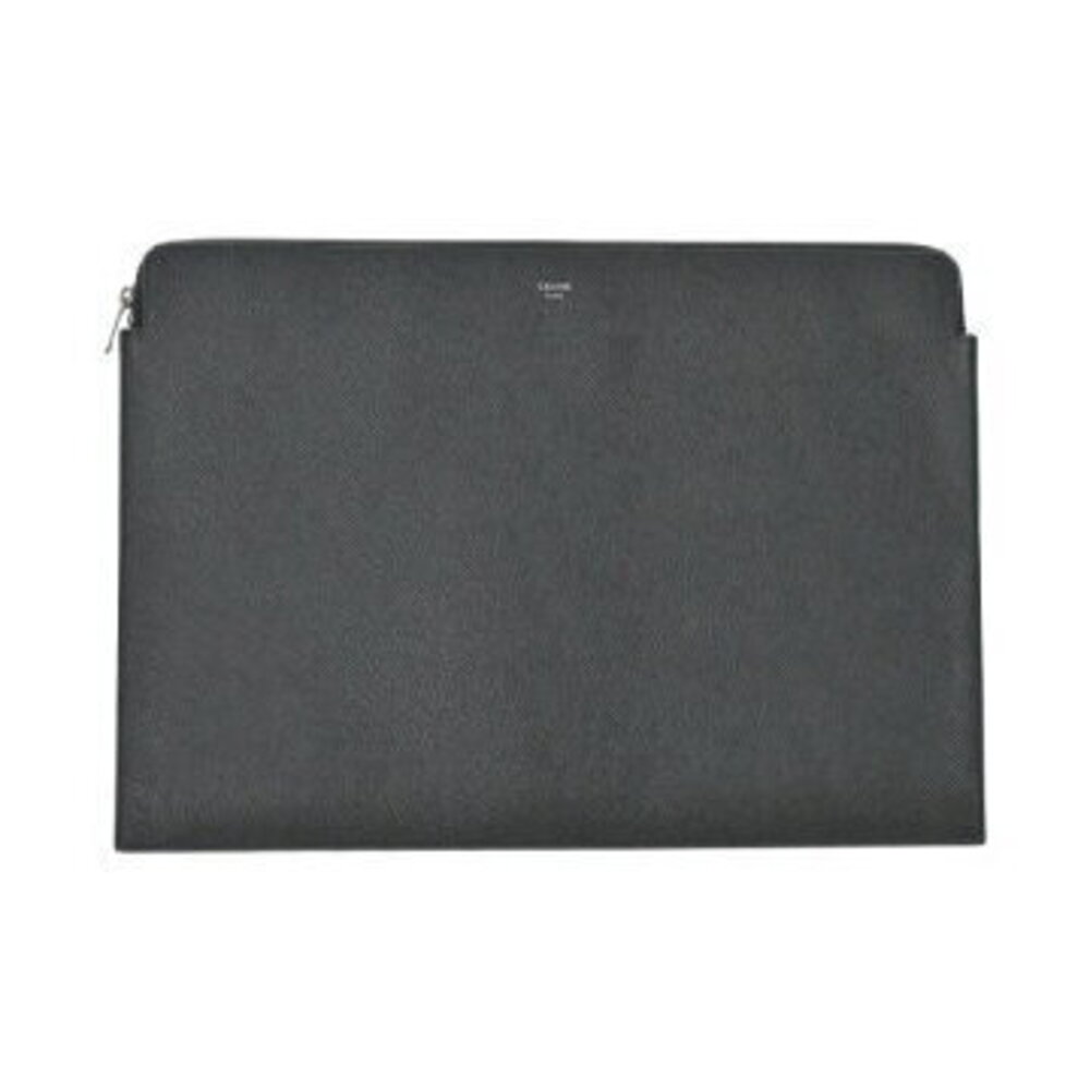 Celine Clutch Bag Charcoal Black Black Gray
